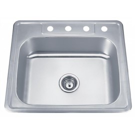 Wells 25-inch 20-gauge Drop-in 3-hole Single Bowl ADA Compliant Stainless Steel Kitchen Sink