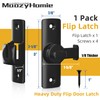 MaozyHomie Flip Door Latch, 90/180 Degree Barn Door Latch, Black
