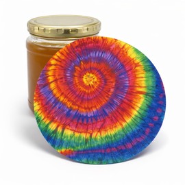 Andreas Silicone Jar Opener, Tye Dye – 6.25" Non-Slip Lid Gripper & Garlic Peeler, Dishwasher Safe, Multi-Use, Durable Silicone & Fabric, Made in the USA, JO-949