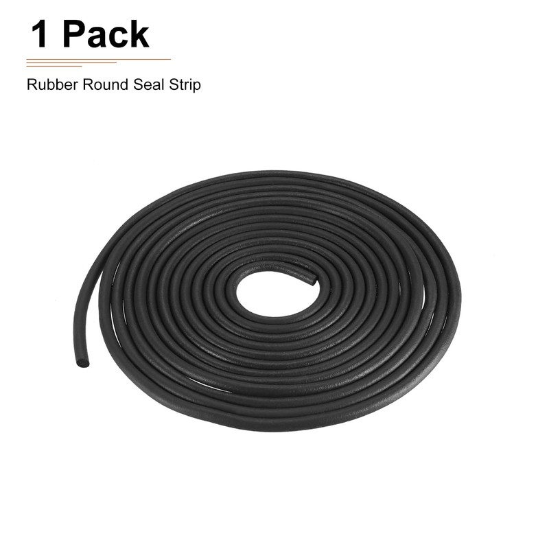 DTGN 4mm x 6meters(DxL) Foam Rubber Weather Seal Strip -