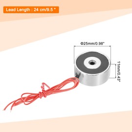 sourcing map Round Solenoid Electromagnet DC 5V 50N 11LB/5Kg Electric Magnet Electric Lifting Magnet for Automation Equipment