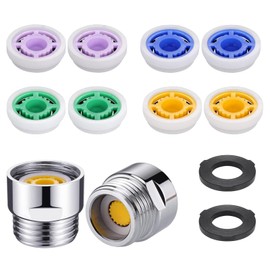 MisFun Pack of 12 Water Savers for Shower, Shower Water Saver Saving Insert, Flow Limiter, Water Saving, Shower Flow Limiter for Water, for Kitchen, Bathroom, 4L, 5L, 6L, 7L