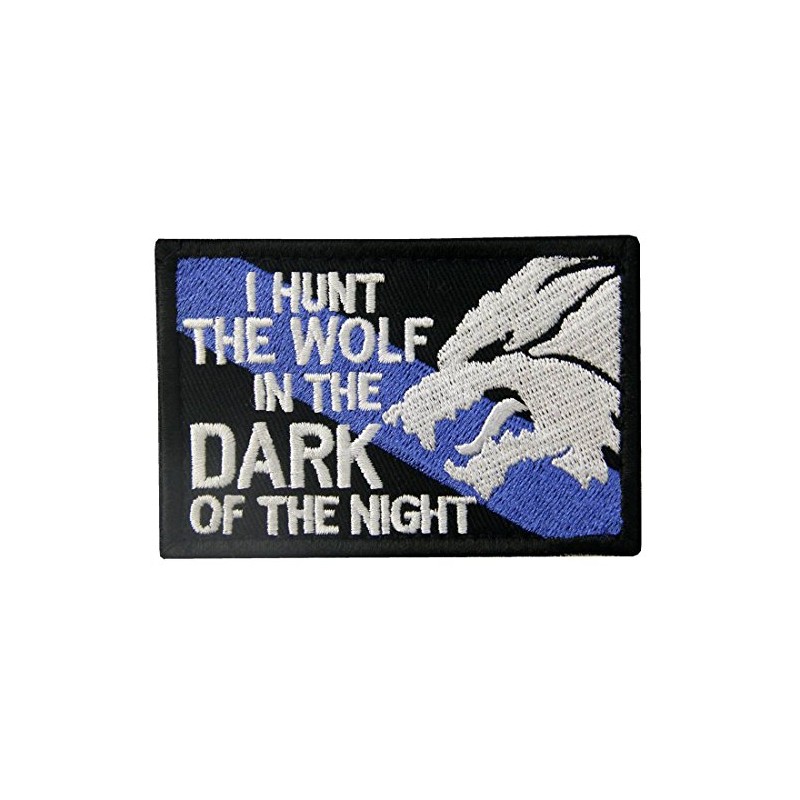 Tactical Patch I Hunt The Wolf Embroidered Sheepdog Applique Army