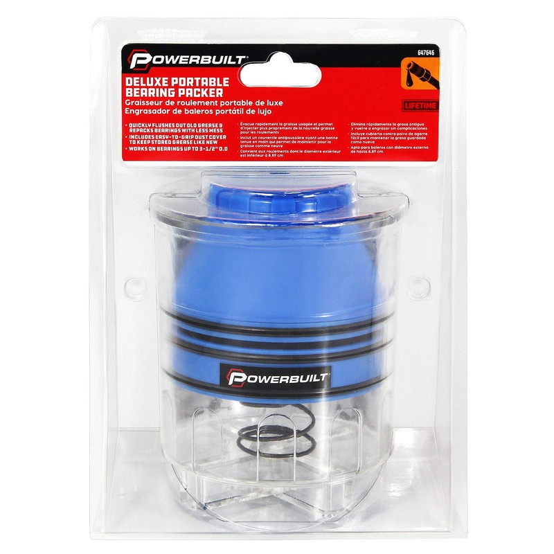 Powerbuilt Deluxe Portable Bearing Packer, Grease Gun Attachment, Auto Specialty
