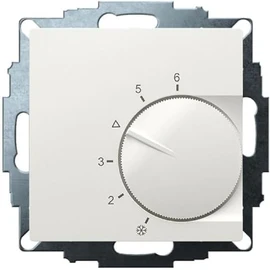 Eberle UTE 1001 191810154502 Flush-Mounted Room Controller (RAL9010 Glossy, Dimensions 55 x 55, Temperature Setting 5-30 °C, AC 230 V, 10 A, Temperature Reduction Approx. 4K)