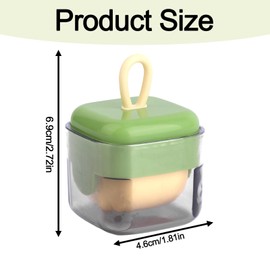 Mini Lint Roller, Portable Reusable Lint Remover with Cover Handle Manual Small Washable Sticky Roller Household Cleaner Accessory Brushes for Cloth Furniture Travel Supplies PET Hair Cat Dog (Green)