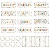 XMBHHRM 60 Pcs Months of The Year for Classroom, Back