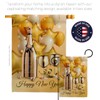 Ornament Collection Golden New Year Garden Flag Set Wall Hanger