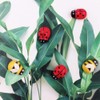 120pcs Wood Bees and Wood Ladybugs Flatback Bees Wooden Ladybugs