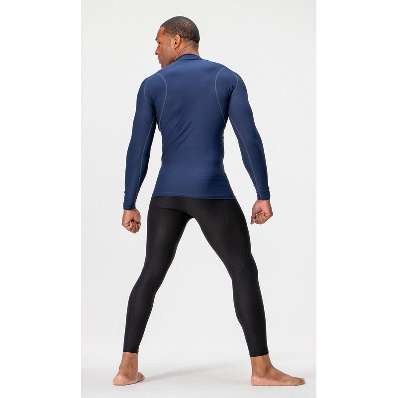 DEVOPS 3 Pack Men's Athletic Turtle Neck Long Sleeve Compression