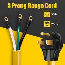 3 Prong Replacement Power Cord Compatible with NEMA 6-50p 50 Amp 250v Welder Extension Cable with Open End for Welder Dryer Garage Heater Generator, ETL Listed(3FT)