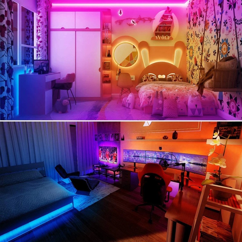 TJOY 100 ft LED Strip Lights with 44 Key Remote,