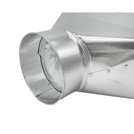 HVAC Premium Galvanized Round Transition | Straight Register Boot | 6" X 6" X 6" Galvanized Sheet Metal Straight Floor Boot is Compatible with Duct 6"