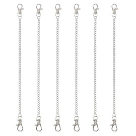 PATIKIL Hanging Chains with Lobster Clasp, 6 Pcs Plant Hangers for Bird Feeders Planters Lanterns Wind Chimes Chalkboards and Ornament, Silver