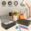 Nuozme Double Layer Large Capacity Pencil Box,Plastic Translucent Pencil Box,