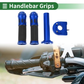 X AUTOHAUX 7/8" 22mm 15/16" 24mm Motorcycle Hand Grips Cover Kit Non Slip Aluminum Alloy Handlebar Cover for Motorcycle Scooter Bicycle ATV Blue 1 Set