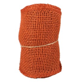 Orange Burlap Craft Ribbon Roll 5.5 in X 15 Ft by Unknown
