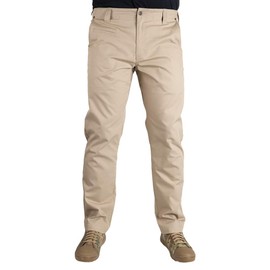 LAPG Terrain Flex Straight Fit Men's Chino Pants, Stretch Casual Pants for Men, Men's Khaki Pants - Khaki - 42 x 32
