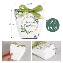 BOFUNX 24 Stück Blumensamen Geschenktüten Schön, dass du da bist Samentüten Papiertüten Blumensamen Verpackung Gastgeschenk für Hochzeit Taufe Kommunion Konfirmation Geburtstag