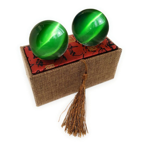 RCSTONE - Bolas artificiales verdes de 2 pulgadas de ojo