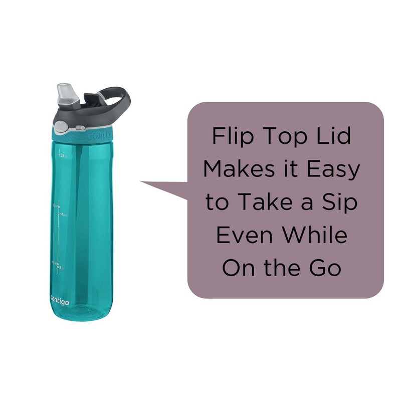 Contigo AUTOSPOUT Ashland Reusable Water Bottle, 24oz, Scuba