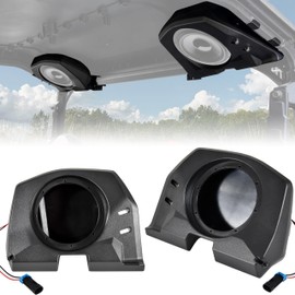 SAUTVS Rear Roof Speakers Pods Enclosures Holders with Brackets for Polaris General 1000/4 1000/XP 1000/XP4 1000 2020-2025 Accessories (Support 6.5" Speakers, One Pair, Replace #2637784, 2637785)