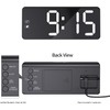 KWANWA Digital Alarm Clock with Large LED Display, Brightness Adjustable,