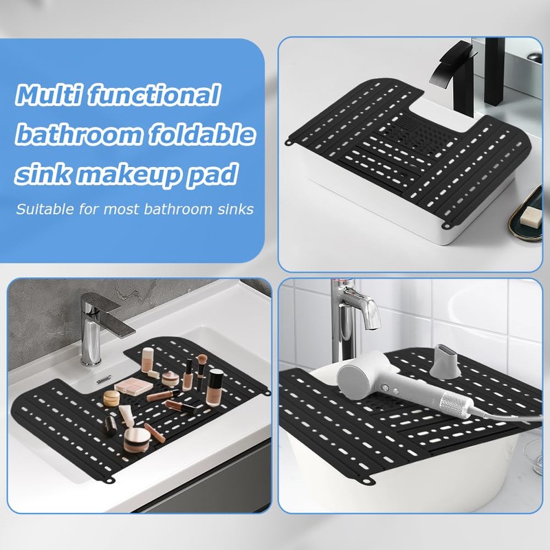 Bathroom Sink Top Cover for Counter Space - Foldable Makeup