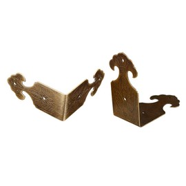 Tiazza 8Pcs Right Angle Brass Box Corner Protector Corner Braces Hardware Desk Edge Guards Wood Jewelry Box Photo Frame Accessories