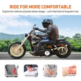 Motorcycle Straight Handlebar Risers For Harley, Hutexico 1 inch Aluminium Tall Handlebar Riser with One Piece Top Clamp For Sportster Dyna Road Glide FXLRS (Black, 8")