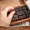 Jortmrd Set of 70 Wooden Vintage Letters Stamp with Numbers
