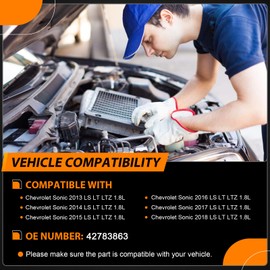 AC Compressor with Clutch Compatible with Chevy Sonic 2013 2014 2015 2016 2017 2018 LS LT LTZ 1.8L Air Conditioning Parts Replace 42783863 CO29167C