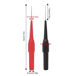 Pack of 10 0.7 mm Test Probes for Multimeters, High-Quality Test Probes, Test Probes with 4 mm Socket for Banana Plug, Test Lead, Cable Suitable for Professional Measurements in the Industry, 30 V