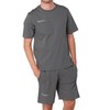 The Essentials Wardrobe Mens TEW Shorty Pyjamas - Dark Grey