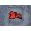 Ivamis Eagle US Flag Facing Left Patriotic Iron on Patch