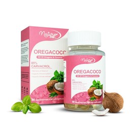 OregaCoco Oregano and Coconut Oil - 50 Capsules, Natural Ingredients, Dietary Supplement for Healthcare
