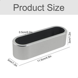 fuxunamz Metal Aluminium Business Card Stand, Desk Name Card Display, Office Display Stand, Card Organiser, Office Accessories Card Case, 11 x 3 x 3 cm, Silver