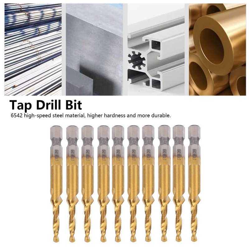 Tap Drill Set, 10 Pieces, Pitch: Approx. 0.03 inches (0.7