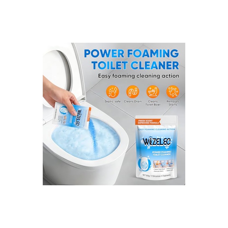 Self-Foaming Toilet Cleaner Powder - Deep Clean & Fresh Scent