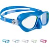 Cressi Kids Moon Snorkeling Mask, Blue/Lime, 5-10 Years