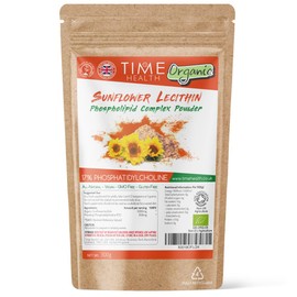 Organic Sunflower Lecithin Powder - 17% Phosphatidylcholine - Vegan - GMP Standard (300g Powder Pouch)