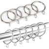 30 Packs Curtain Rings with Eyelets, Metal Drapery Clips Hooks,