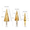 Spiral groove step drill, HSS cone drill for stainless steel,