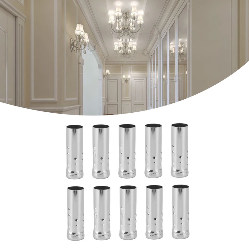 10Pcs E14 Metal Tube for Candle Lamp Holder Lamp Base
