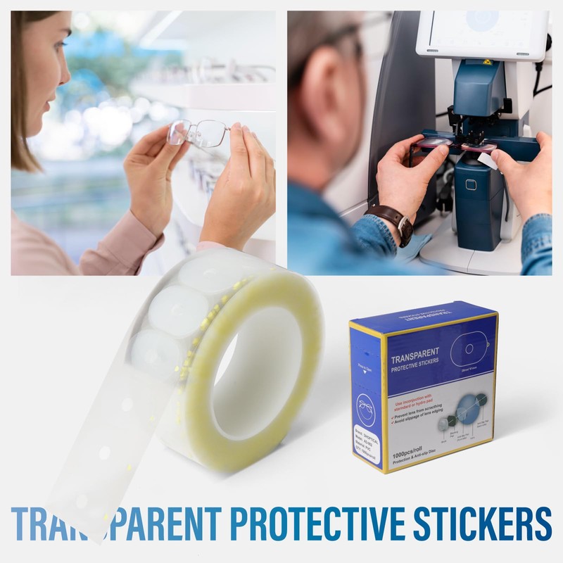 1000Pcs Lens Anti-Slip Transparent Sticker Soft Film Eyeglasses Processing Tape