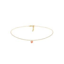 Elli Women's Choker Heart Pendant Trend Blogger with Enamel in 925 Sterling Silver, enamel, None