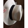 Fine Weave Safari Hat Wide Gross Grain Brim Black Band