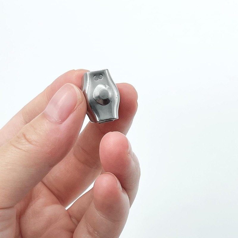 20pcs Wire Rope Single Clip with A Clear Plastic Box