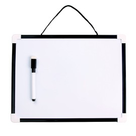 VIZ-PRO Magnetic Dry Erase Board, Children Drawing Board/Kids Writing Whiteboard, Black Plastic Frame,12" x 8"