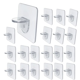 YUYEJIAYE 20Pc Shelf Support pegs Perforation-Free Wardrobe Layered Partitions Sticking Hooks Layer Support Triangle Bracket Shelf Shelf Support pegs Support Racks Sticky Hooks